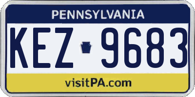 PA license plate KEZ9683