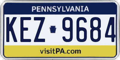 PA license plate KEZ9684