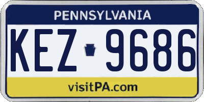 PA license plate KEZ9686