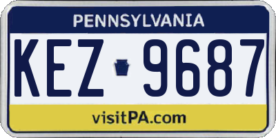 PA license plate KEZ9687