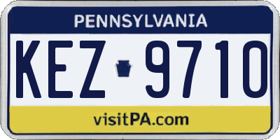 PA license plate KEZ9710