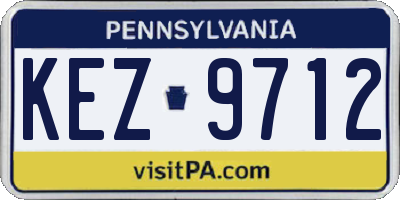 PA license plate KEZ9712
