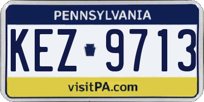 PA license plate KEZ9713