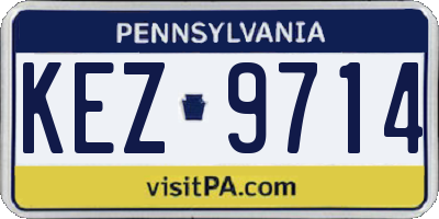 PA license plate KEZ9714