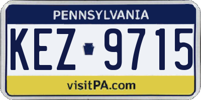 PA license plate KEZ9715