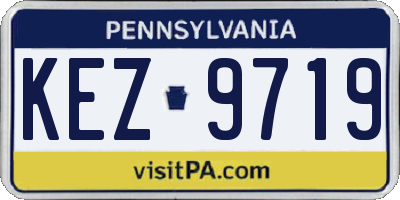 PA license plate KEZ9719