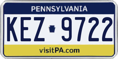 PA license plate KEZ9722