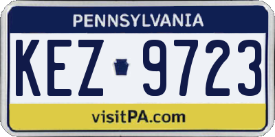 PA license plate KEZ9723