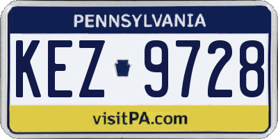 PA license plate KEZ9728