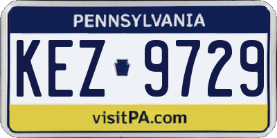 PA license plate KEZ9729