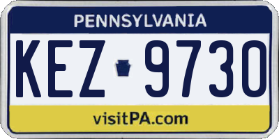 PA license plate KEZ9730
