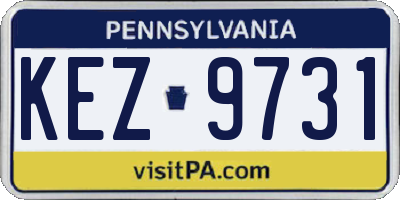 PA license plate KEZ9731