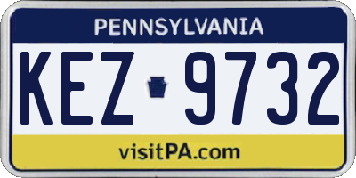PA license plate KEZ9732
