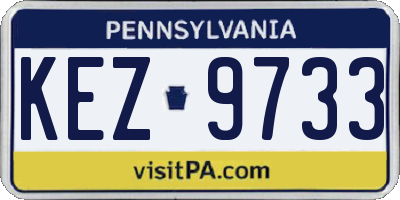 PA license plate KEZ9733