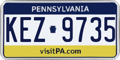 PA license plate KEZ9735