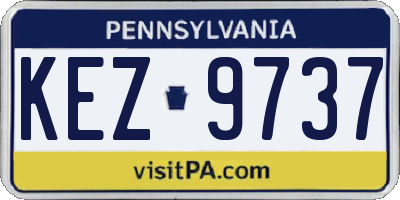 PA license plate KEZ9737