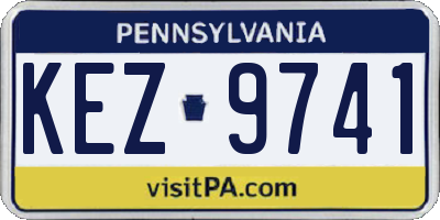 PA license plate KEZ9741