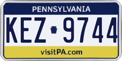 PA license plate KEZ9744