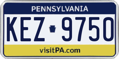 PA license plate KEZ9750
