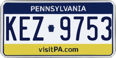 PA license plate KEZ9753