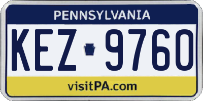 PA license plate KEZ9760
