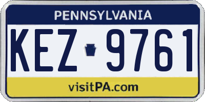 PA license plate KEZ9761