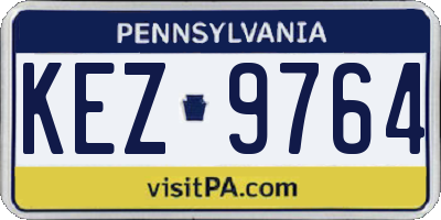 PA license plate KEZ9764