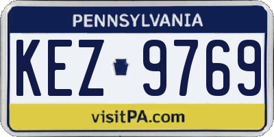 PA license plate KEZ9769