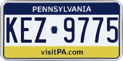 PA license plate KEZ9775