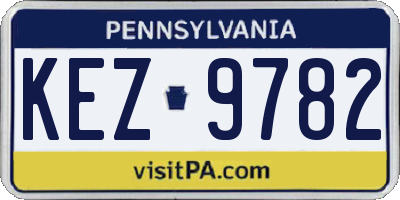 PA license plate KEZ9782