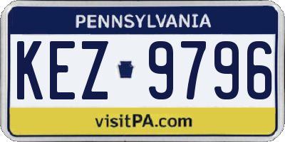 PA license plate KEZ9796