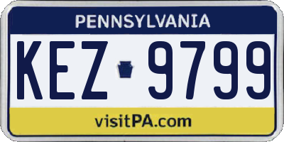 PA license plate KEZ9799