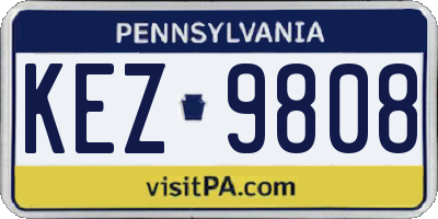 PA license plate KEZ9808
