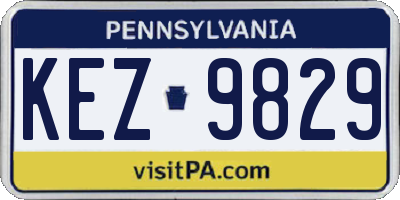 PA license plate KEZ9829
