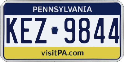 PA license plate KEZ9844