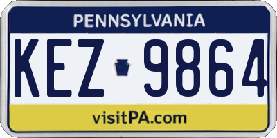 PA license plate KEZ9864