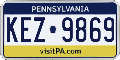PA license plate KEZ9869
