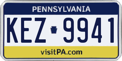 PA license plate KEZ9941
