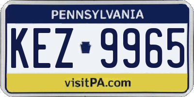 PA license plate KEZ9965