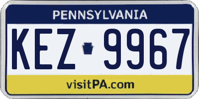 PA license plate KEZ9967