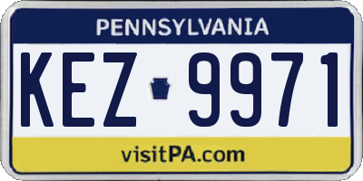 PA license plate KEZ9971