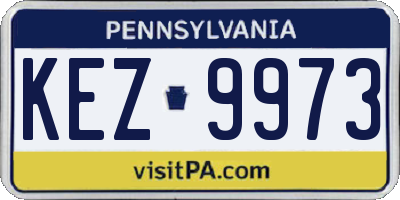 PA license plate KEZ9973