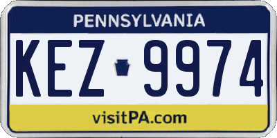 PA license plate KEZ9974