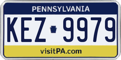 PA license plate KEZ9979
