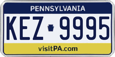 PA license plate KEZ9995
