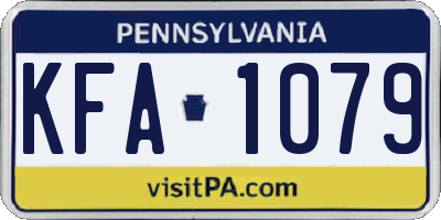 PA license plate KFA1079