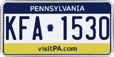 PA license plate KFA1530
