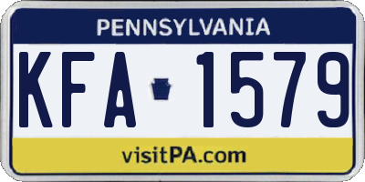 PA license plate KFA1579