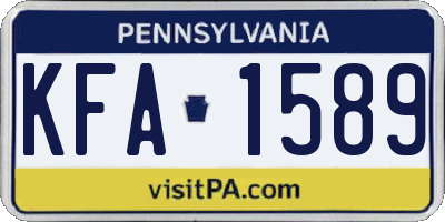 PA license plate KFA1589