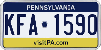PA license plate KFA1590